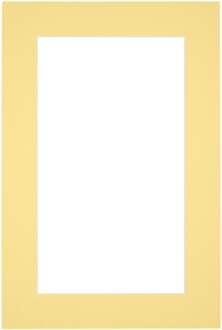 Passe-Partout Lijstmaat 60x90 cm - Fotomaat 50x80 cm - Geel
