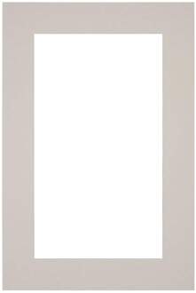 Passe-Partout Lijstmaat 60x90 cm - Fotomaat 50x80 cm - Grijs Graniet