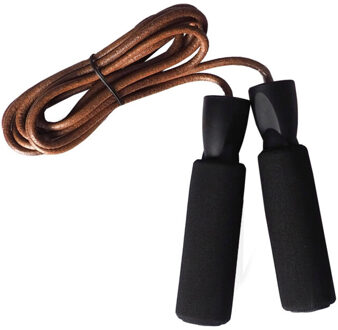 Passend leren springtouw Zwart - One size