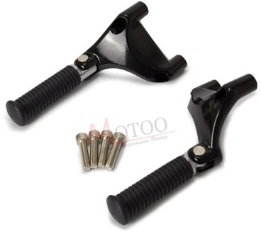 Passenger Voetsteun Achter Voetsteunen Pinnen Pedaal Back Montage Kit Montage Voor Harley Sportster XL 883 1200 883C 883L 2004 zwart-1