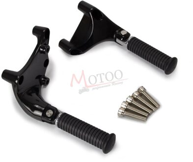 Passenger Voetsteun Achter Voetsteunen Pinnen Pedaal Back Montage Kit Montage Voor Harley Sportster XL 883 1200 883C 883L 2004 zwart-2