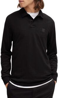 Passerby Longsleeve Polo Heren zwart - S