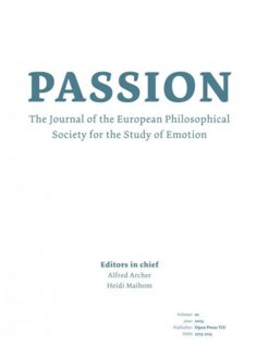 Passion: Journal Of The European Philosophical Society For The Study Of Emotion - Alfred Archer