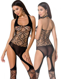 Passion Zwarte bodystocking Kaly - Maat: One Size