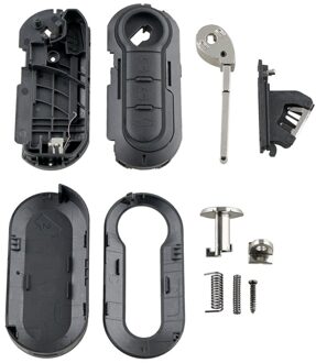 Past Voor Fiat Grande Punto 500 Bravo Ducato Panda 3 Button Key Fob Afstandsbediening Case 3-Key Case key Protector