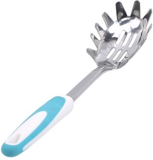 Pasta Noodle Lepel Praktische Pasta Scoop Vergiet Noodle Spaghetti Pollepel Slot Lepel Keuken Gadget Accessoires Blauw