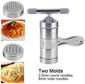 Pastamachine Roestvrijstalen Huishoudelijke Handmatige Noedels Maker Diy Noodle Drukken Making Machine Mallen Pasta