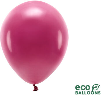 Pastel Ballonnen Dieprood Premium Organic (100st) Rood - Zalm