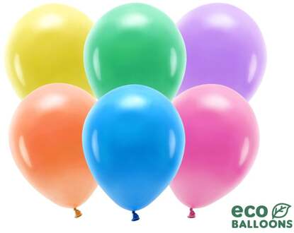 Pastel Kleuren Mix Ballonnen Premium Organic (100st) Multikleur - Print