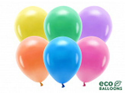 Pastel Kleuren Mix Ballonnen Premium Organic (10st) Multikleur - Print