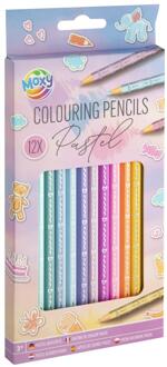 Pastel kleurpotlodenset 12-delig verschillende