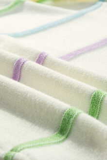 Pastelgestreepte Breiplekker - maat Ivoor