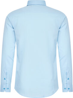 Pastelkleurig overhemd S - 6XL Slim Fit Katoenen stretch Lichtblauw - M