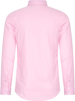 Pastelkleurig overhemd S - 6XL Slim Fit Katoenen stretch Rosé - 2XL