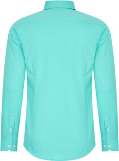 Pastelkleurig overhemd S - 6XL Slim Fit Katoenen stretch Turquoise - 4XL