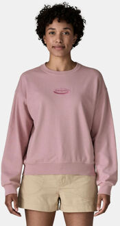 Patagonia '95 Oval Logo Daily Crew Trui Dames Paars - XL
