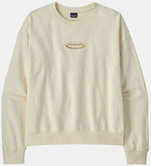 Patagonia '95 Oval Logo Daily Crew Trui Dames Wit - XL