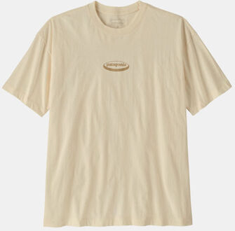 Patagonia '95 Oval Logo Oversized T-Shirt Dames Wit - XS