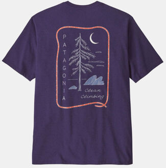 Patagonia Clean Climb Roots Responsibili-Tee Paars - L