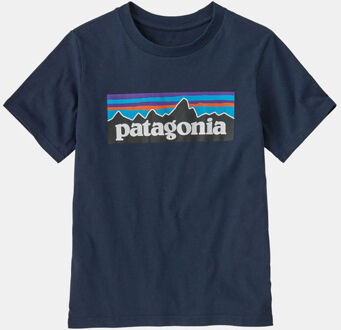 Patagonia Kids P-6 Logo T-Shirt Blauw
