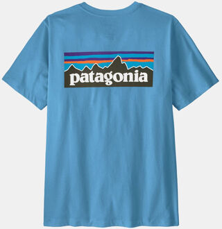 Patagonia P-6 Logo T-Shirt Blauw - M