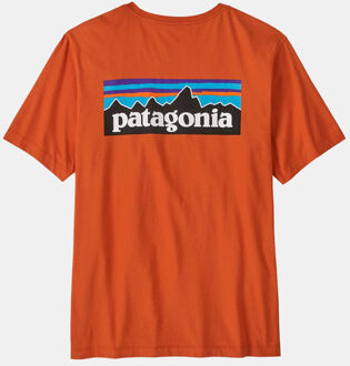 Patagonia P-6 Logo T-Shirt Oranje - XXL