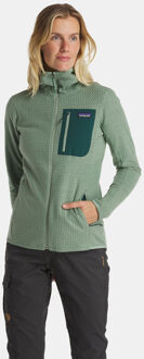 Patagonia R1 Air Hoody Fleecevest Dames Groen - S