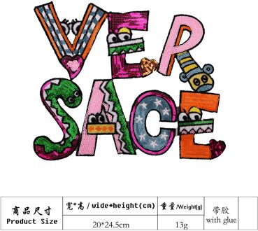 Patch Applicaties Pailletten Letters Embroideredbadge Borduurwerk Doek Sticker Kleding Accessoires Tas Decoratie Ijzer Op Voor Stolsel