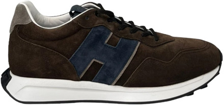 Patch Sneakers voor Mannen Hogan , Brown , Heren - 40 1/2 Eu,43 Eu,43 1/2 Eu,40 Eu,44 EU