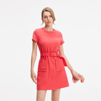 Patch -zakken korte jurk Rood - XS