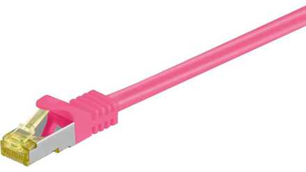 Patchkabel RJ-45 Cat.6a S/FTP (PIMF), met Cat.7 Roze