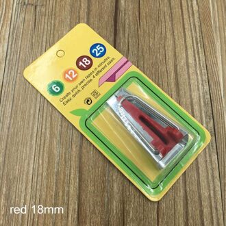 Patchwork Gereedschappen 4 Size Bias Tape Makers Bias Binding Naaien Accessoires Binnenlandse Machine Draagbare Naaien Quilten Gereedschap rood 18mm
