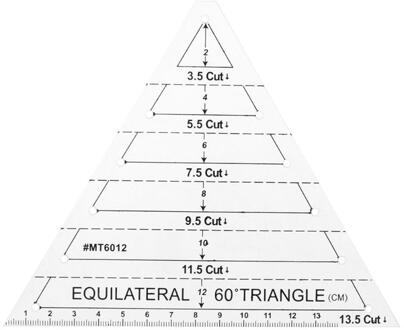 Patchwork Quilten Heerser Acryl DIY Naaien Kledingstuk Snijden Ambachtelijke Regel Tekening Gereedschap Handgemaakte Tailor voor Thuis Naaien Gereedschap 60 Triangle