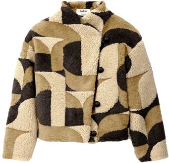 Patchwork retro jasje Futura  beige