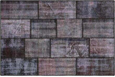 patchwork vloerkleed zwart nr.35568 180cm x 118cm Zwart#000000