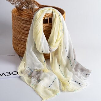 Patchwork Vrouwen Sjaal Dunne Sjaal En Wraps Bandana Pashmina WJ0109 geel