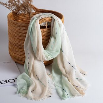 Patchwork Vrouwen Sjaal Dunne Sjaal En Wraps Bandana Pashmina WJ0109 groen