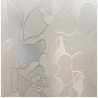 Patifix 3x Stuks raamfolie bloemen semi transparant 45 cm x 2 meter zelfklevend