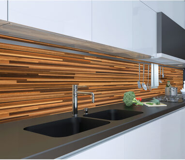 Patifix Decoratie plakfolie - 2x - bruin houtnerf - vinyl - 45 cm x 2 m - zelfklevend