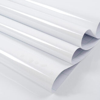 Patifix Decoratie plakfolie - 5x - 2 m - glans wit - vinyl - zelfklevend - voor meubels en wanden