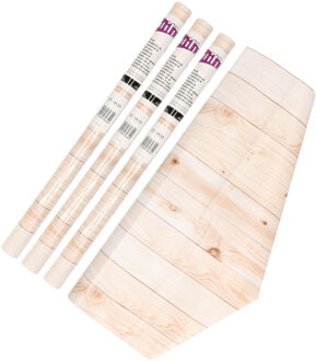 Patifix Decoratie plakfolie met houtnerf look - 3x - 45 cm x 2 meter - zelfklevend - kleeffolie?- decoratief