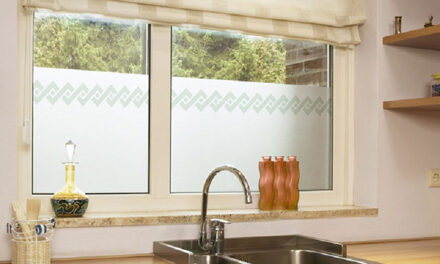 Patifix Raamfolie patroon rand semi transparant - 3x - 45 cm x 2 meter - zelfklevend - Glasfolie