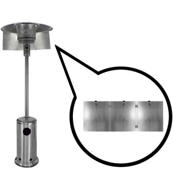 Patio Gaskachel Baffle Warmte Gericht Reflector Voor Ronde Natuurlijke Gas En Propaan Patio Kachels Outdoor Heater Accessoires