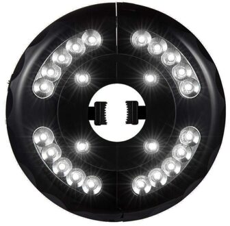 Patio Paraplu Pole Lichten 3 Verlichting Modes Draadloze 24 Led Voor Tuin Backyard Outdoor M56 wit