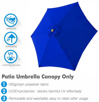 Patio Umbrella Top Canopy Replacement Cover fit 9/10' 8 Rib Garden Outdoor Market Beach Waterproof Canopy Sun Shelter Cover