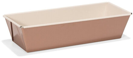 patisse Cakevorm - rechthoekige bakvorm - 25 x 11 x 7 cm - rose goud - anti-aanbaklaag