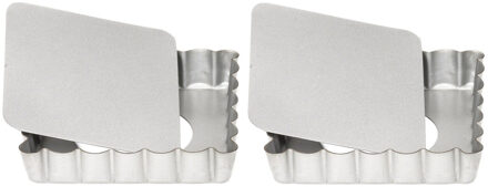 patisse Taartvorm - Set van 3x stuks - mini - vierkant - 10 cm - quiche bakvorm