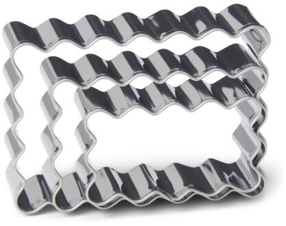 patisse uitsteekvormen RVS rechthoekig 3-delig