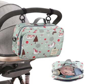 Patpat Cartoon Kinderwagen Tas Grote Capaciteit Luiertassen Outdoor Opknoping Wagen Mama Bag turkoois