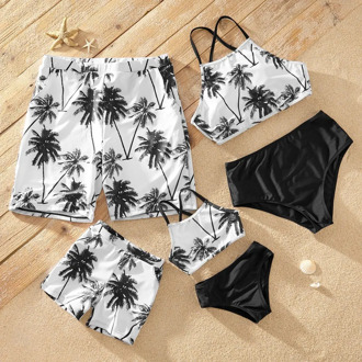 PatPat New Arrival Summer Coconut Tree Family Matching Swimsuits Family Look Swim Wear Cool Sunshine Beach Wear Clothing Sets